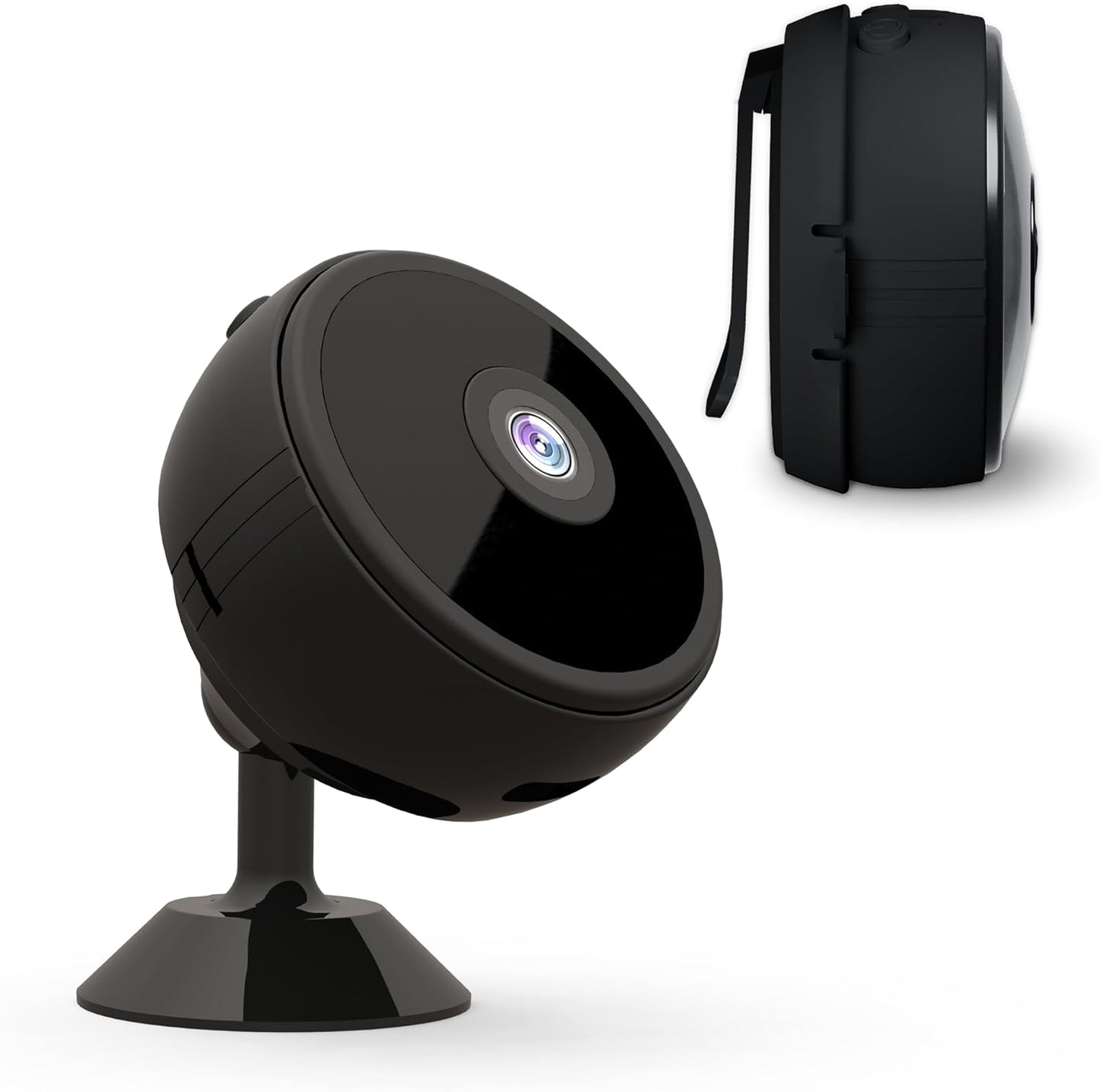 Mini 1080P HD Security Camera, Night Vision, Motion Detection, Magnetic Mount, 120° Wide-Angle WiFi/Hotspot Mini Cam, Portable Indoor Surveillance & Wearable Body Camera, 256GB Support