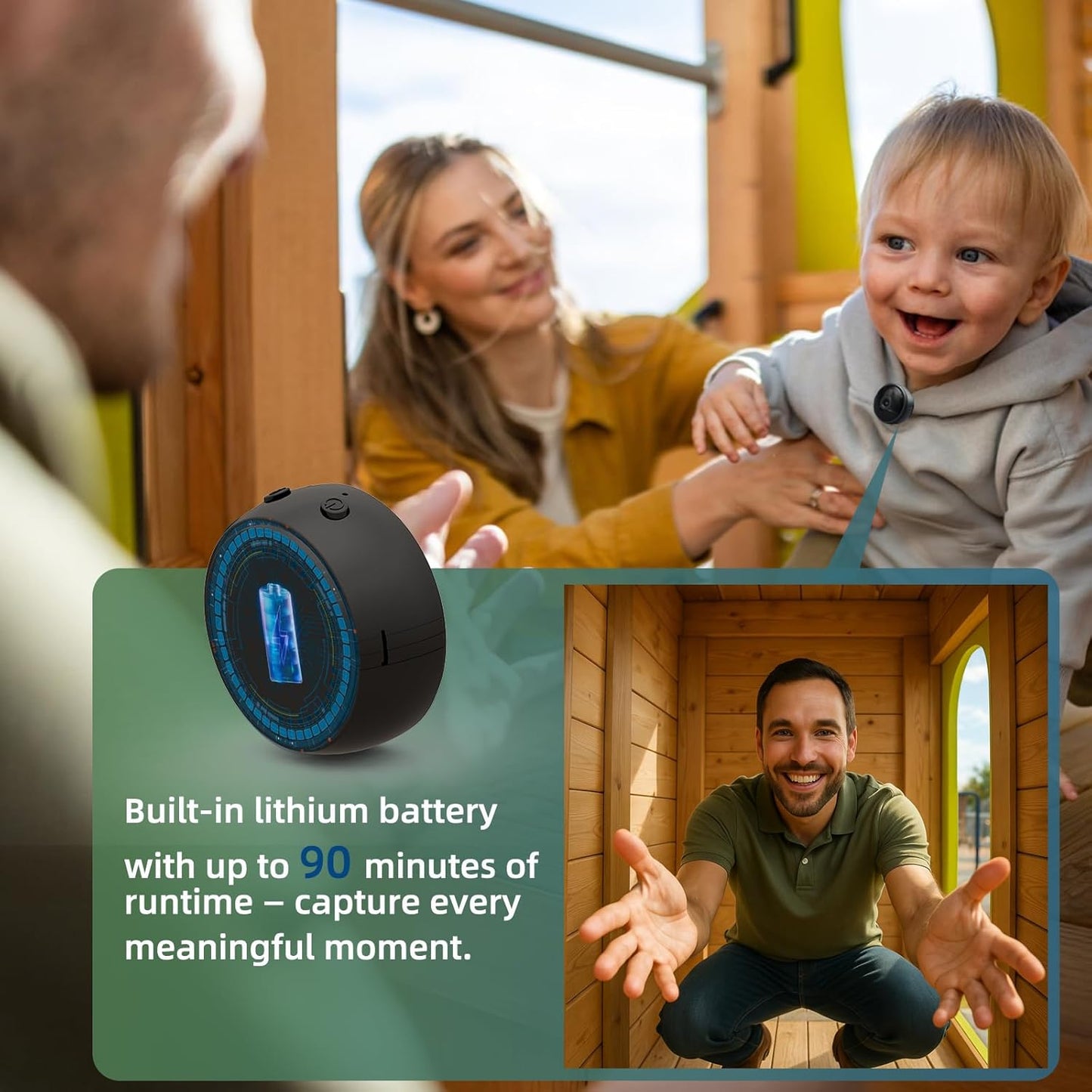 Mini 1080P HD Security Camera, Night Vision, Motion Detection, Magnetic Mount, 120° Wide-Angle WiFi/Hotspot Mini Cam, Portable Indoor Surveillance & Wearable Body Camera, 256GB Support