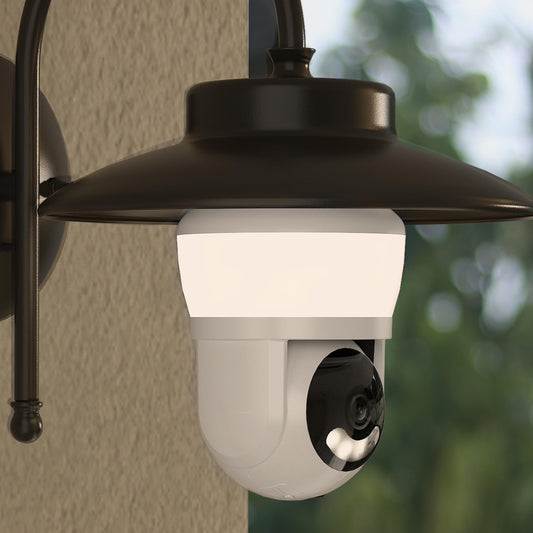 2K Bulb Security Camera with Light, 700 Lumens Brightness, AI Human & Pet Detection, Smart Wireless Light Socket Cam with Color Night Vision for Home Indoor/Outdoor