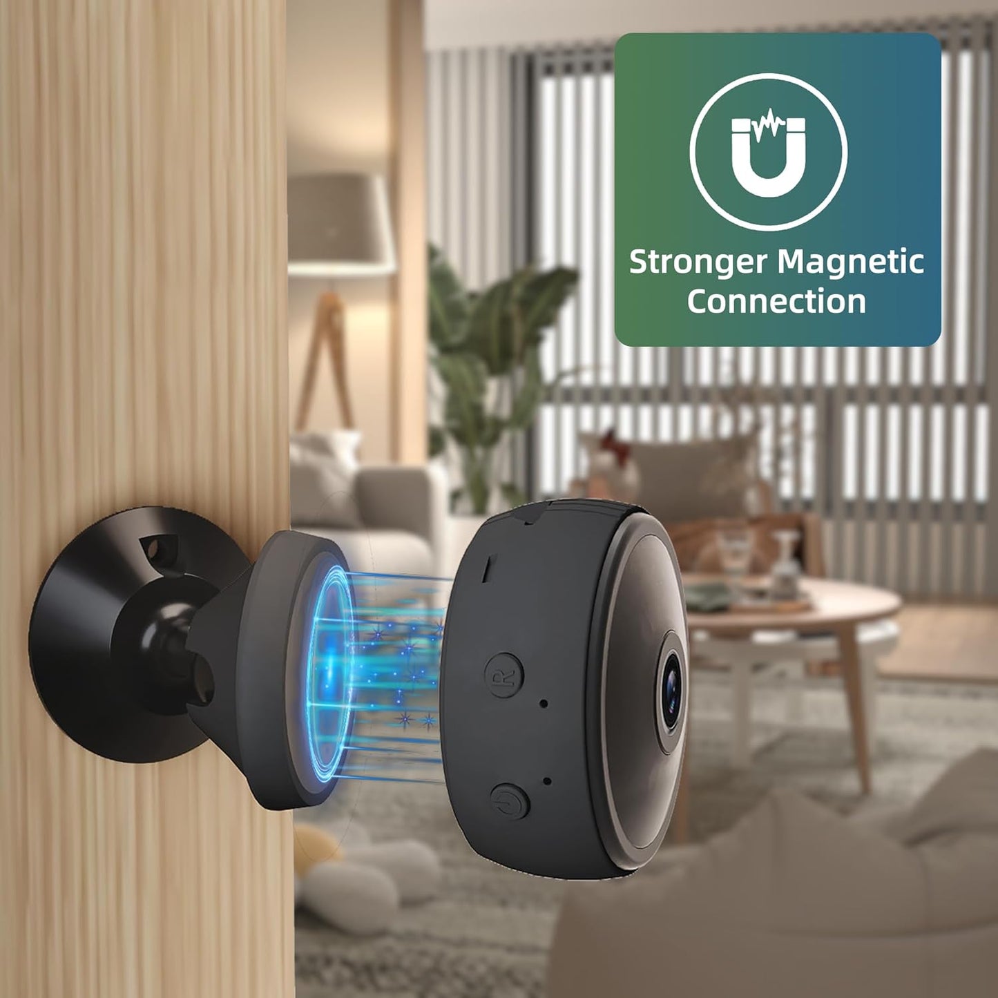 Mini 1080P HD Security Camera, Night Vision, Motion Detection, Magnetic Mount, 120° Wide-Angle WiFi/Hotspot Mini Cam, Portable Indoor Surveillance & Wearable Body Camera, 256GB Support