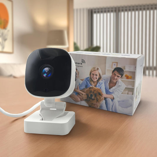 Mini Wireless Indoor Security Cam, Night Vision, Fast Wake, 120° Wide-Angle, One-Way Audio, App Control, Compact WiFi Spy Camera for Home/Nanny/Pet Monitoring