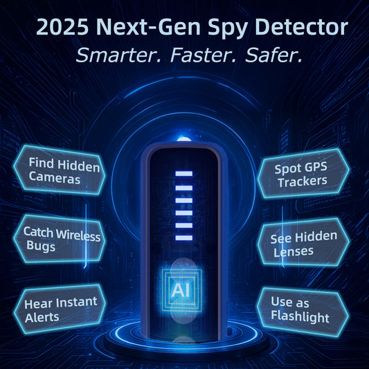 Hidden Camera Detector 2025 version, Anti-Spy RF Scanner & GPS Tracker Finder, Portable Bug Detector for Hotel, Travel, Office, bed room – 5 Sensitivity Levels, mini Design for securtity & safe